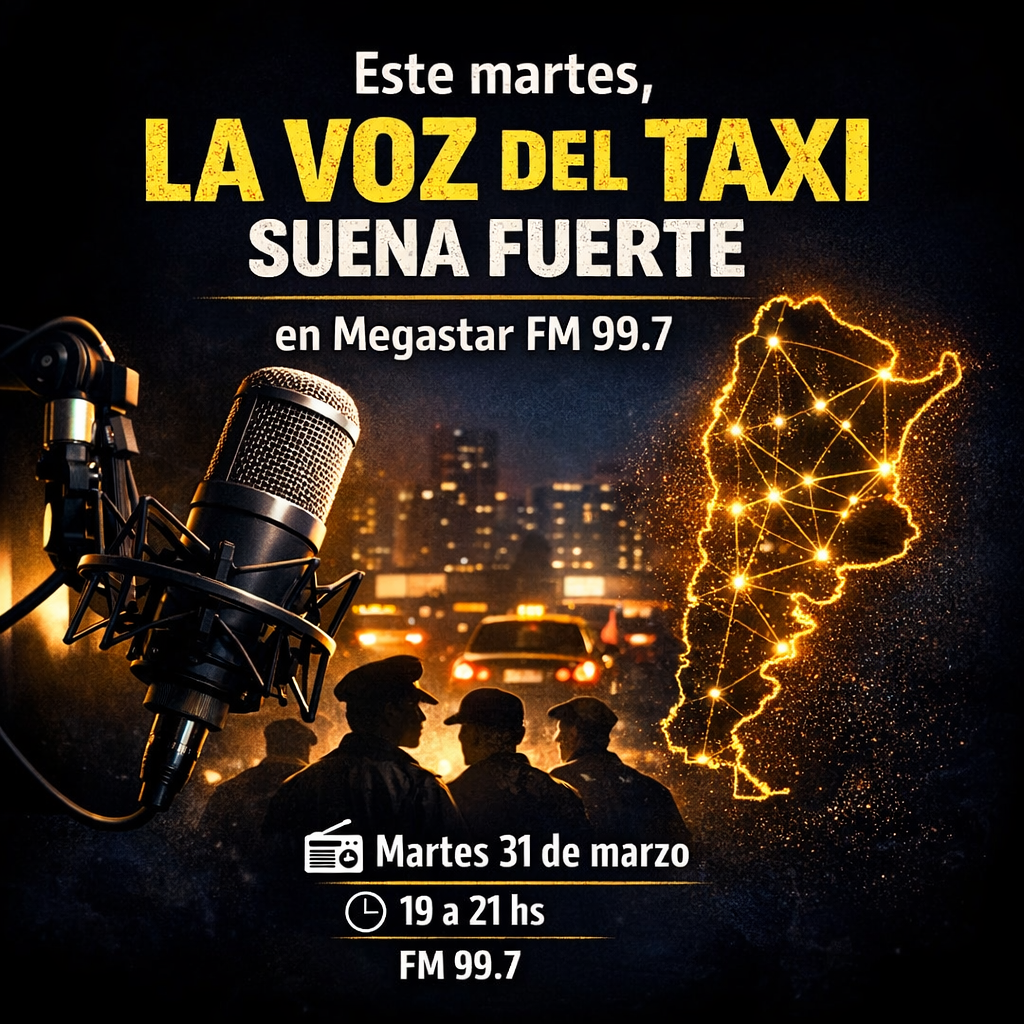 Este martes, la voz del taxi suena fuerte en Megastar FM 99.7